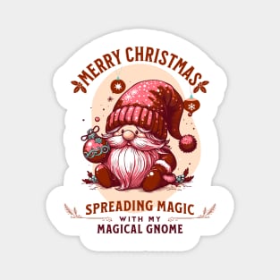 Magical Gnome Merry Christmas Magic Magnet