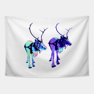 Happy HoloDaze Reindeer Tapestry