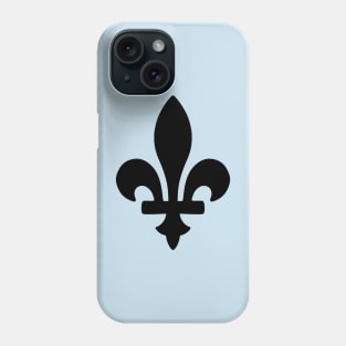 Fleur de lis plain BLACK Phone Case