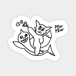 Pew Pew Kitty Magnet