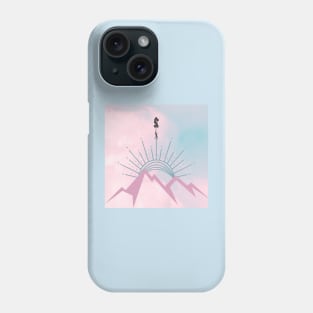 Flying over the rising Sun Phone Case