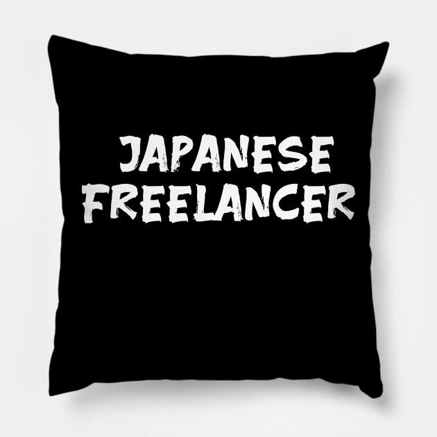 Japanese freelancer for freelancers of japan Pillow by Spaceboyishere