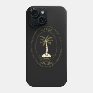 Retro cool Miami Beach Florida Palm Tree Phone Case