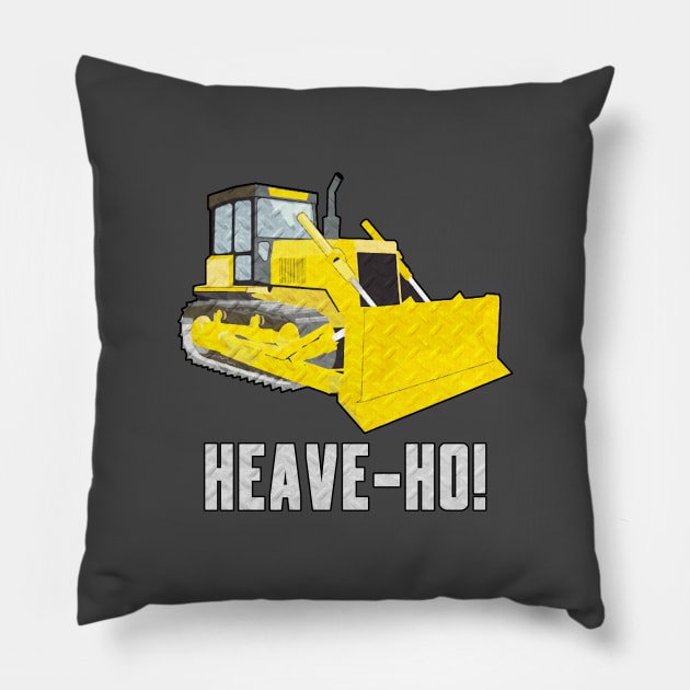 Bulldozer Construction Pillow by MadyJustForFun