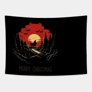 Santa Claus, minimalistic, is coming to town, merry xmas Tapestry