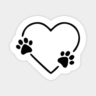 Dog Heart Dog Paw Dog Mom Dog Mama Magnet