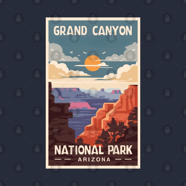 A Vintage Travel Art of the Grand Canyon National Park - Arizona - US by goodoldvintage
