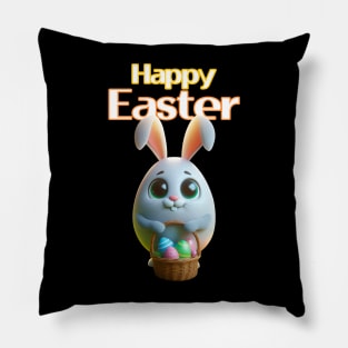 Bunny Chick In Easter Day Pillow