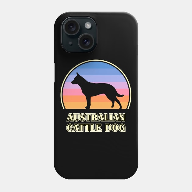 Australian Cattle Dog Vintage Sunset Dog Phone Case by millersye