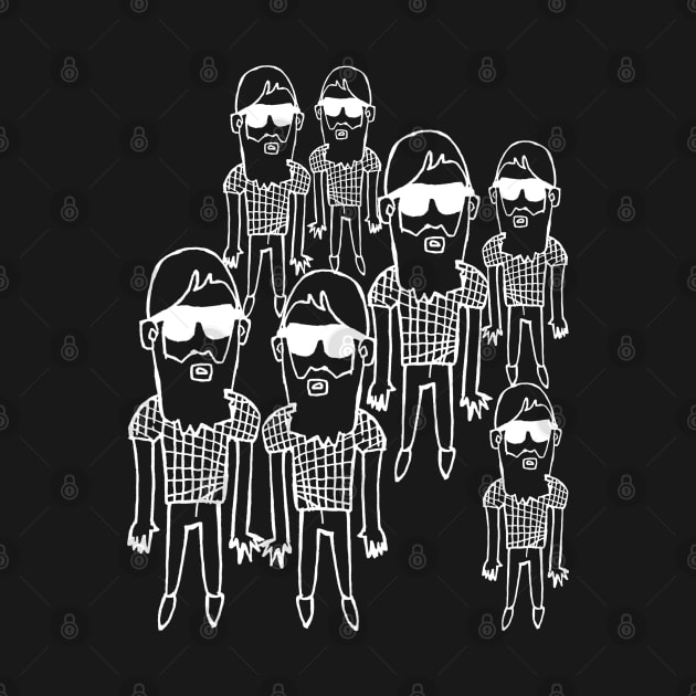 Funny Hipster Beard Guy Repeat by badlydrawnbabe