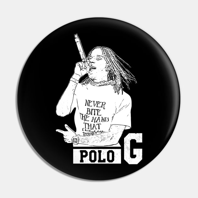 Polo G // Rapper // White retro Pin by Degiab