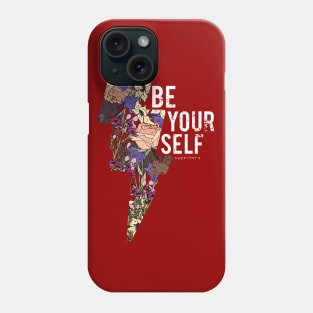 Embrace Your True Self with Our 'Be Yourself' Floral Phone Case