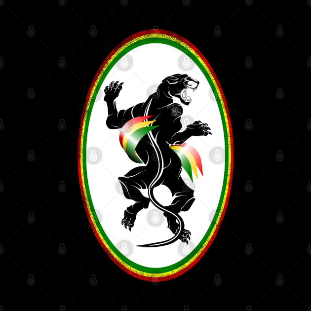 Panther Rastafarian Flag by mailboxdisco