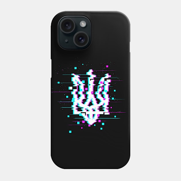 Tryzub Glitch Phone Case by Silentrebel