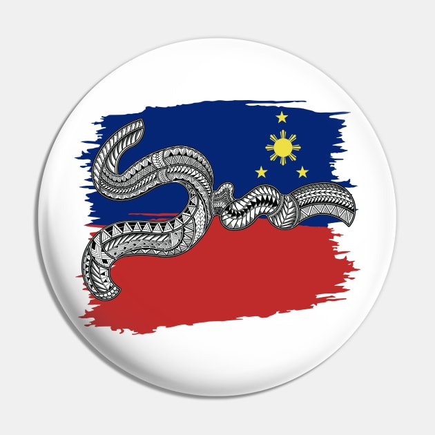 Philippine Flag Tribal line Art / Baybayin word NGA Pin by Pirma Pinas
