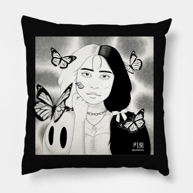 Surrounded by Butterflies Pillow by Kitto