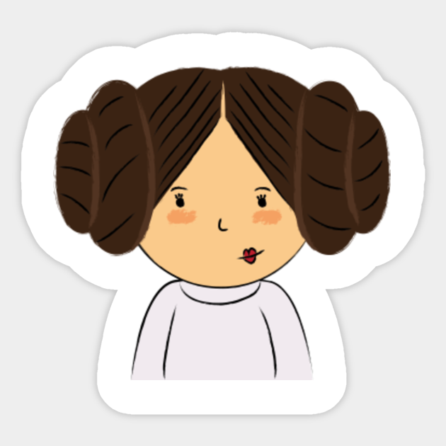 Princess Leia Illustration Sticker Teepublic