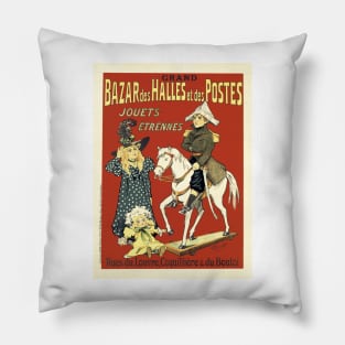 Bazar des Halles et des Postes by Fernand Fernel c1899 Maitres De L' Affiche Pillow