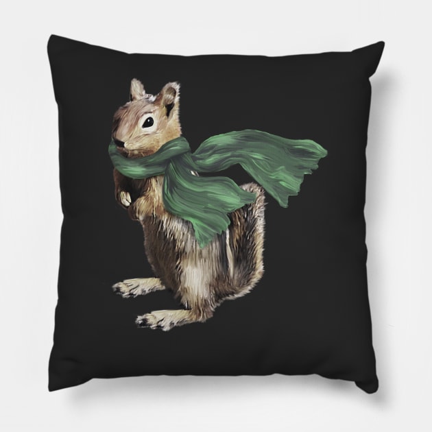 Mr Chipmunk Pillow by tamsinlucie