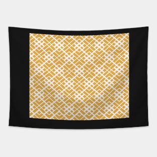 Abstract geometric pattern - bronze and white. Tapestry