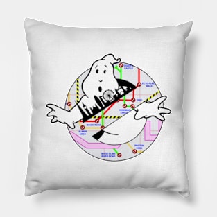 London Ghostbusters Version 2 - Underground Map Pillow