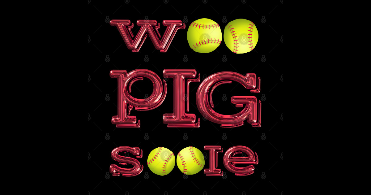 WOO PIG SOFTBALL Razorbacks Posters and Art Prints TeePublic