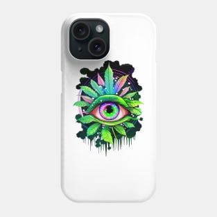 Trippy Marijuana Design Phone Case