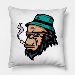 Chimpanzee smoking Pillow