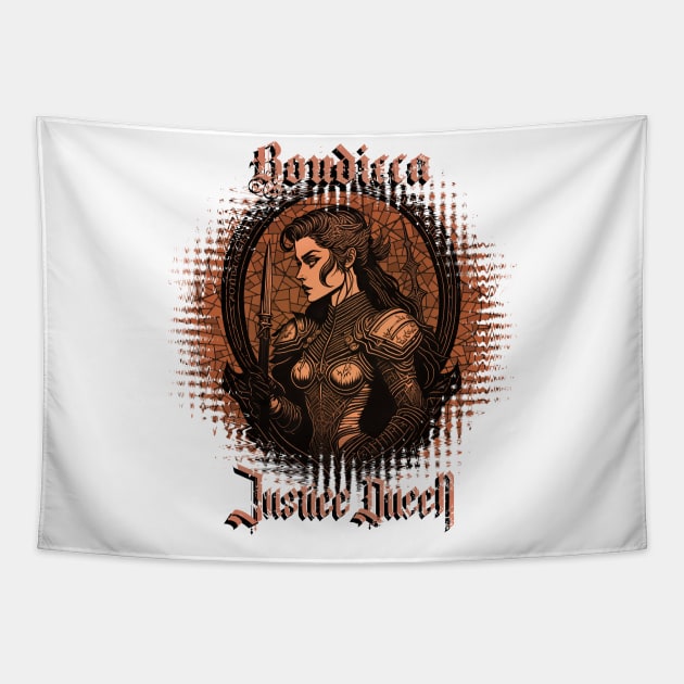 Boudicca Justice Queen Tapestry by Pictozoic