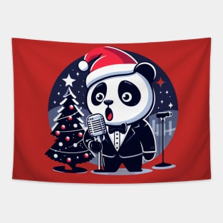 Giant Panda Singing Christmas Tapestry