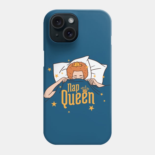 Funny Nap Queen Cartoon Redhead // Sleepy Girl Phone Case by SLAG_Creative