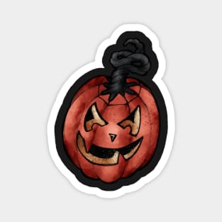 Orange Jack O Lantern sticker Magnet