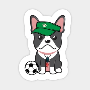 French Bulldog Playing Soccer Magnet