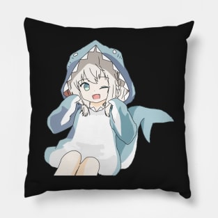 girl in a shark costume Pillow