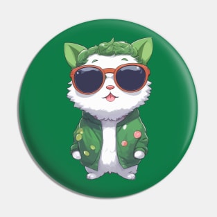 Kawaii Vegan Cat Pin