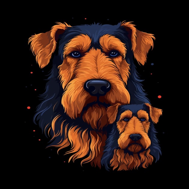 Airedale Terrier Fathers Day by JH Mart