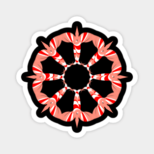 Candy cane mandala Magnet