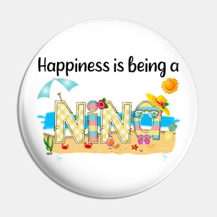 Happiness Is Being A Nina Summer Beach Happy Mother's Pin