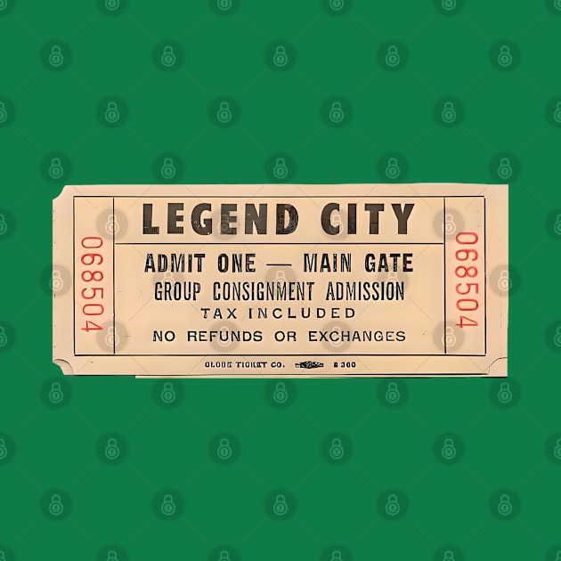 Legend City Ticket - Phoenix / Tempe, Arizona by Desert Owl Designs