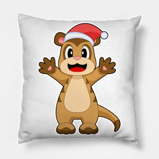 Meerkat Christmas Christmas hat Pillow