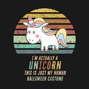 Super Cool Halloween Unicorn Costume Funny Quote for kids and parties T-Shirt