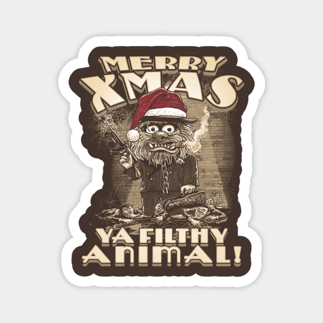 Merry Xmas Ya Filthy Animal Magnet by WeaselPop