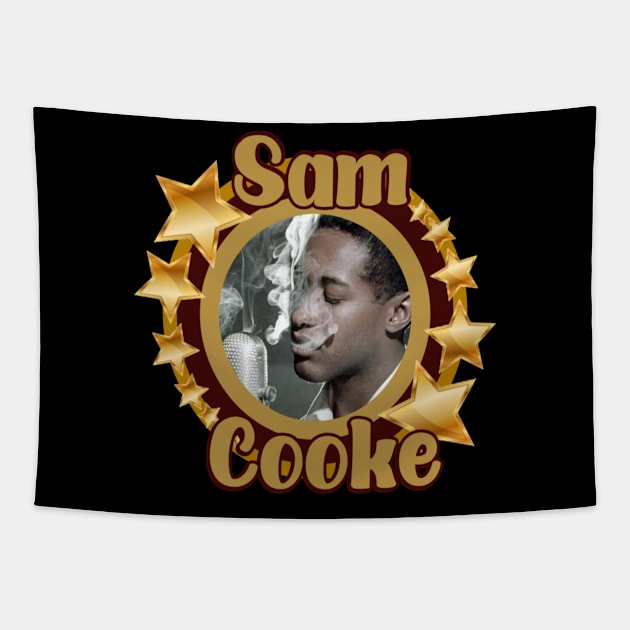 Sam Cooke Smoking Tapestry by szymkowski