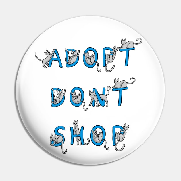 Dramabite Adopt Don't Shop Cute Cat Kitten Funny Adoption Shelter Rescue Pin by dramabite