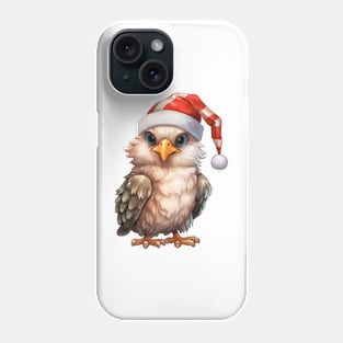 American Bald Eagle in Santa Hat Phone Case