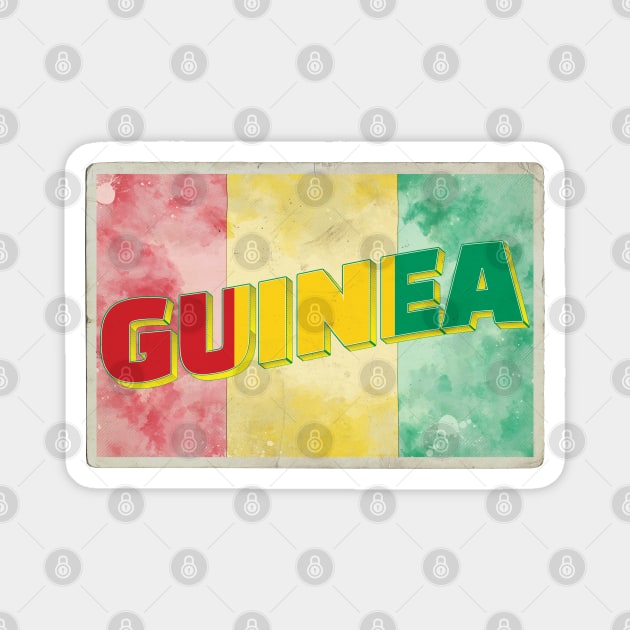 Guinea Vintage style retro souvenir Magnet by DesignerPropo