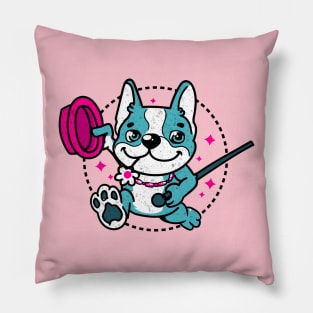 DANCING BOSTON TERRIER Pillow