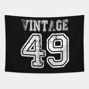 Vintage 49 2049 1949 T-shirt Birthday Gift Age Year Old Boy Girl Cute Funny Man Woman Jersey Style Tapestry