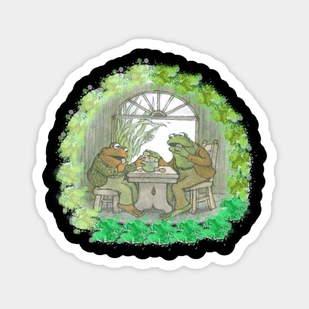 Frog and toad on table Magnet by BanyakMau