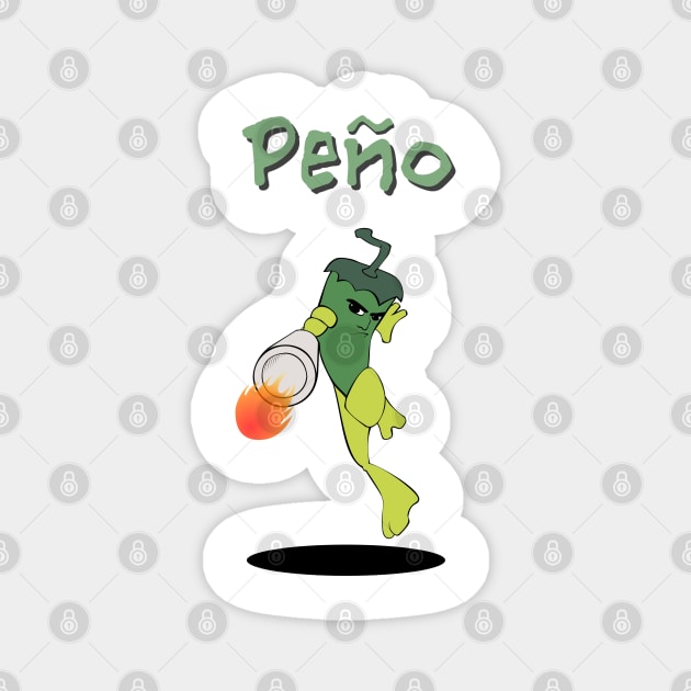 Peño the Jalapeño Magnet by Jim Has Art